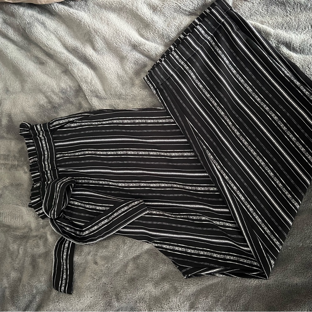 Striped Black and White Pants